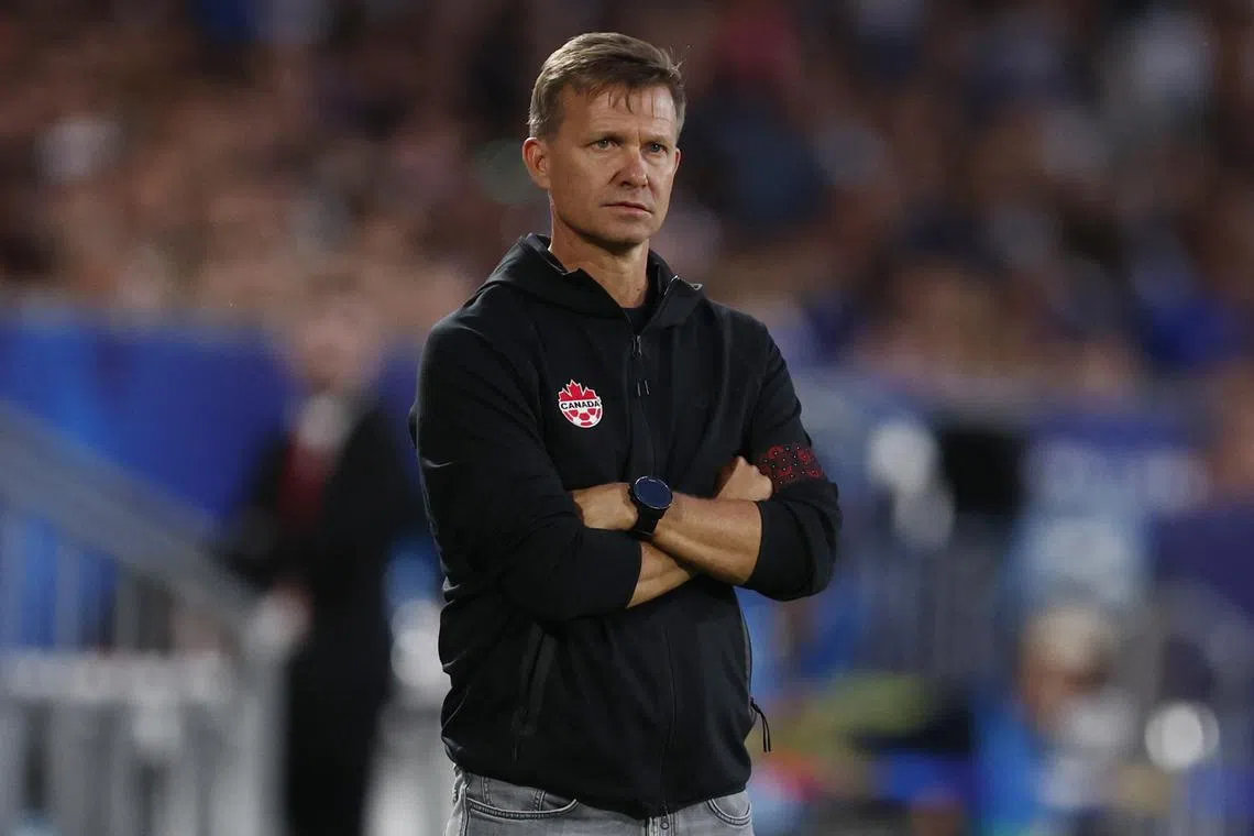 FILE PHOTO: Soccer Football - International Friendly - France v Canada - Stade Matmut-Atlantique, Bordeaux, France - June 9, 2024 Canada coach Jesse Marsch REUTERS/Stephane Mahe/File Photo