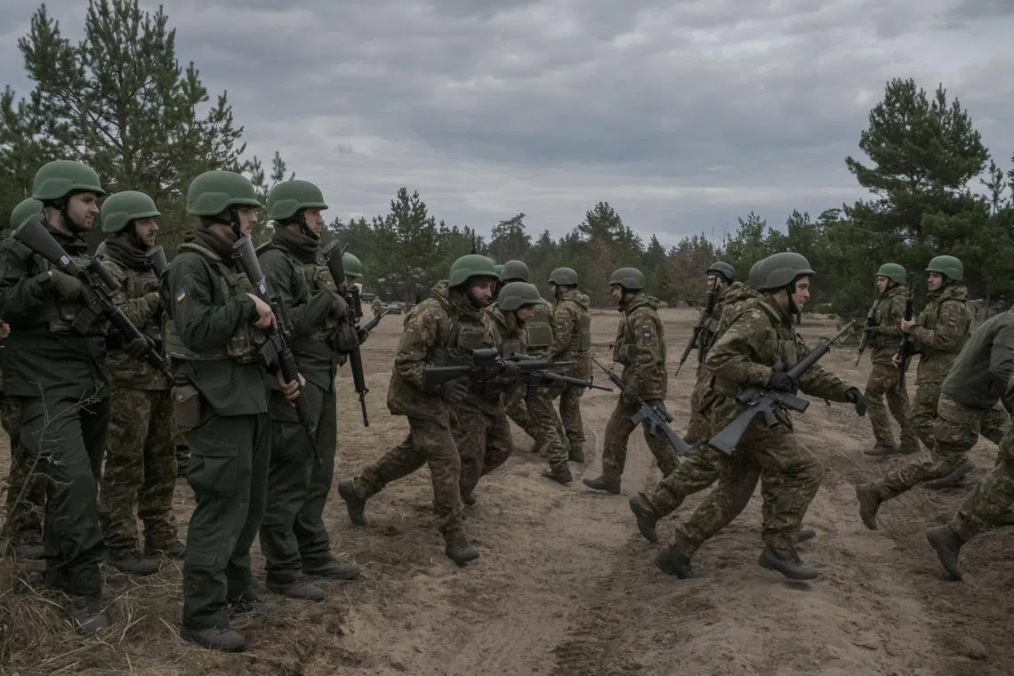 Recruits during training in the Kyiv region in central Ukraine. A successful counter-offensive by Ukrainian forces would make it easier for the Biden administration to make the case for continued support.  