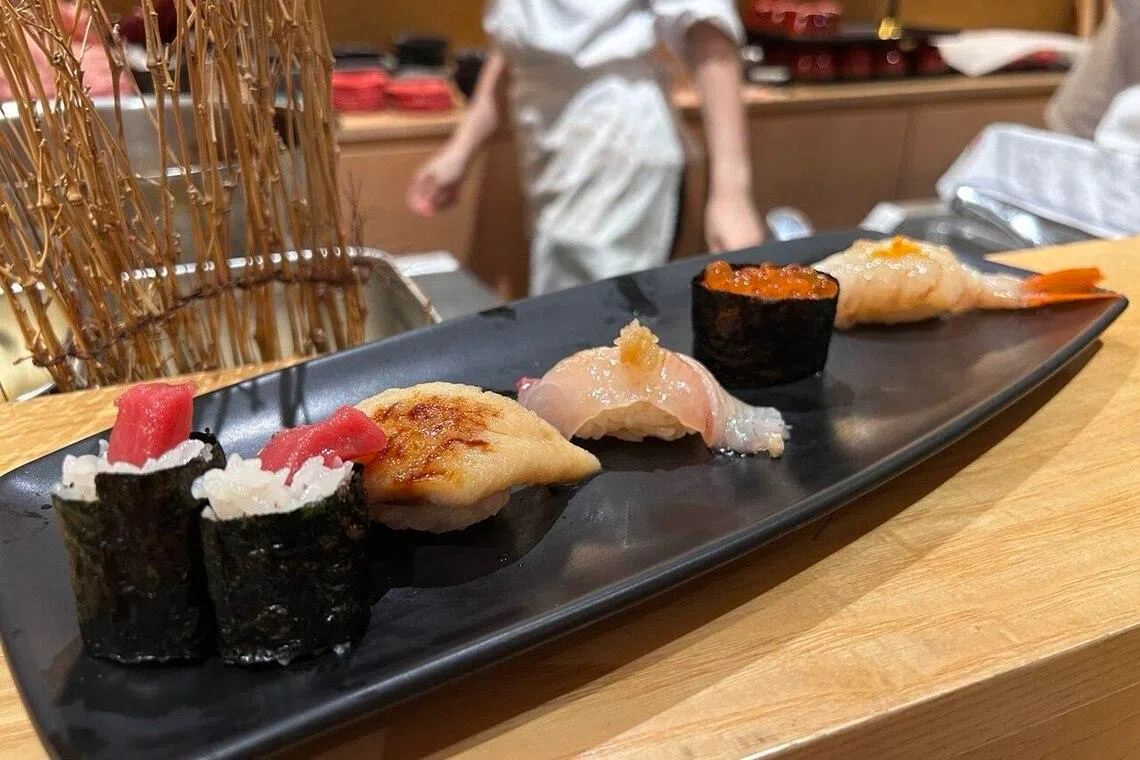 The rolling omakase at Haku Sushi starts at $19++. 