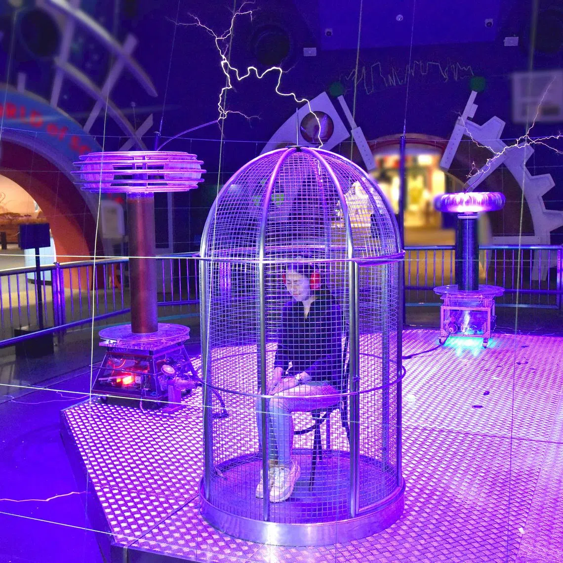 If you are feeling brave, volunteer to sit in the Faraday cage during the Energy Titans Show.