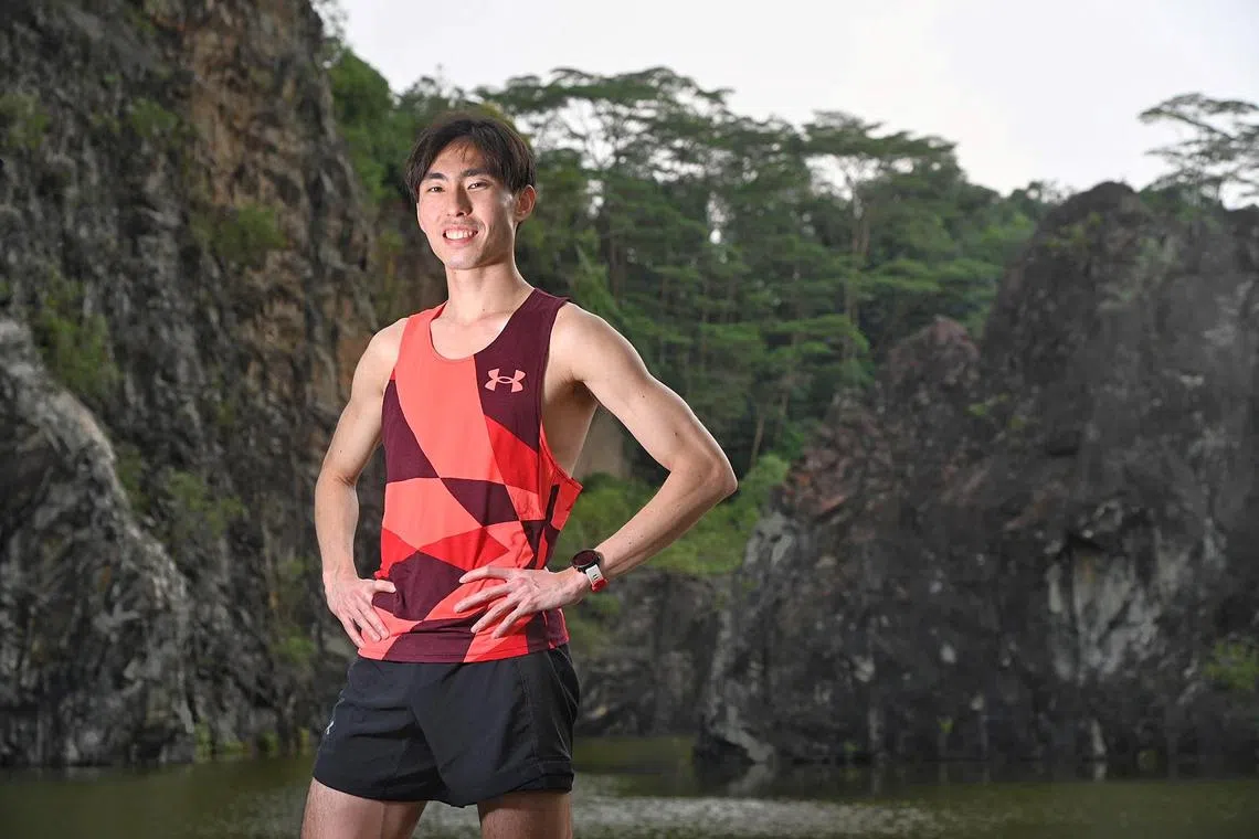 Profile story on SEA Games gold medalist Soh Rui Yong, ahead of the SEA Games. Photo taken on 13 April 2023 at Little Guilin Lake.