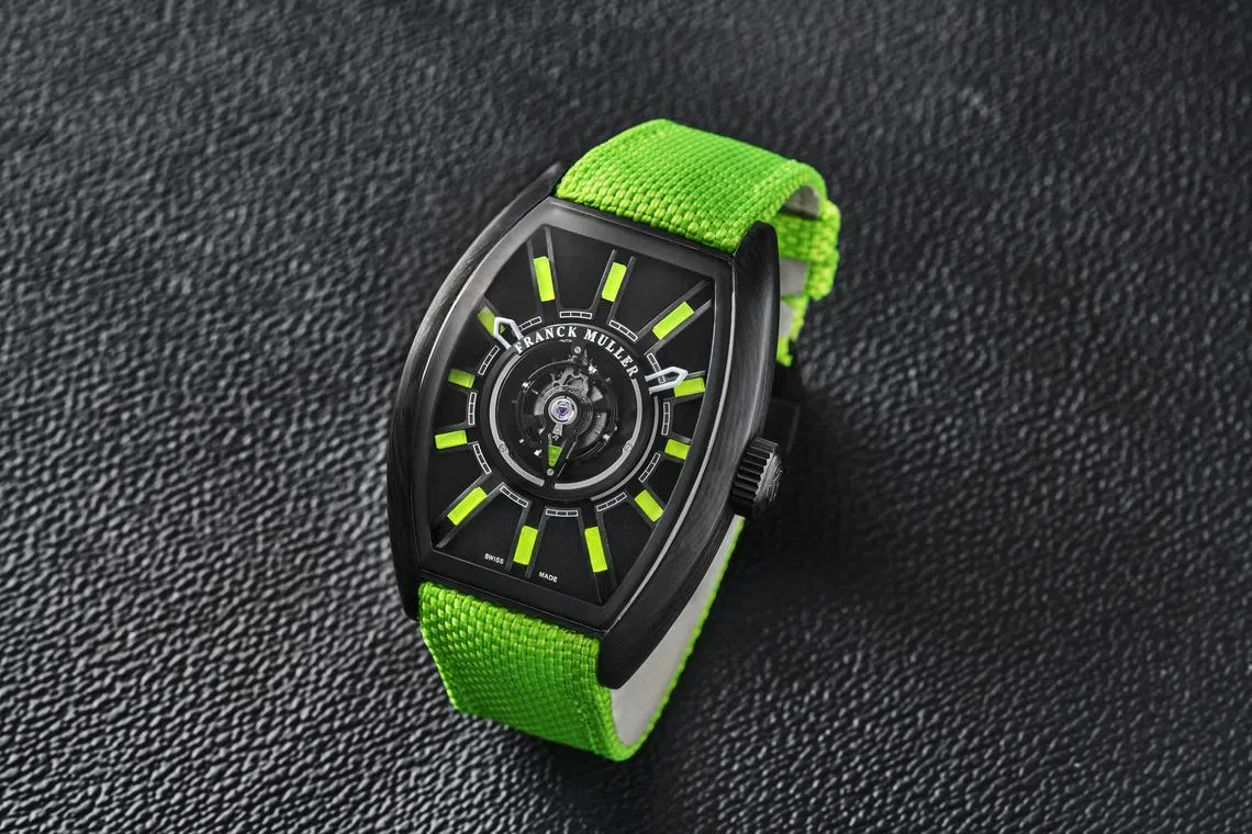 The Grand Central Tourbillon Flash CX 36 in neon green.