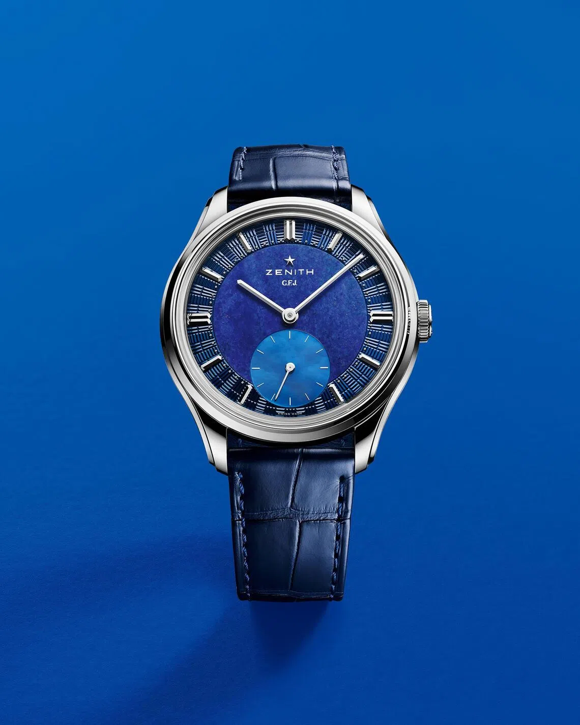 The G.FJ. Collection is built around Zenith’s historic Calibre 135 which won 235 prizes for precision