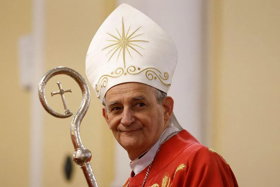 Cardinal Matteo Zuppi, Pope Francis' envoy and President of Italian Episcopal Conference (CEI), attends a mass at the Cathedral of the Immaculate Conception in Moscow, Russia June 29, 2023. REUTERS/Maxim Shemetov/File Photo