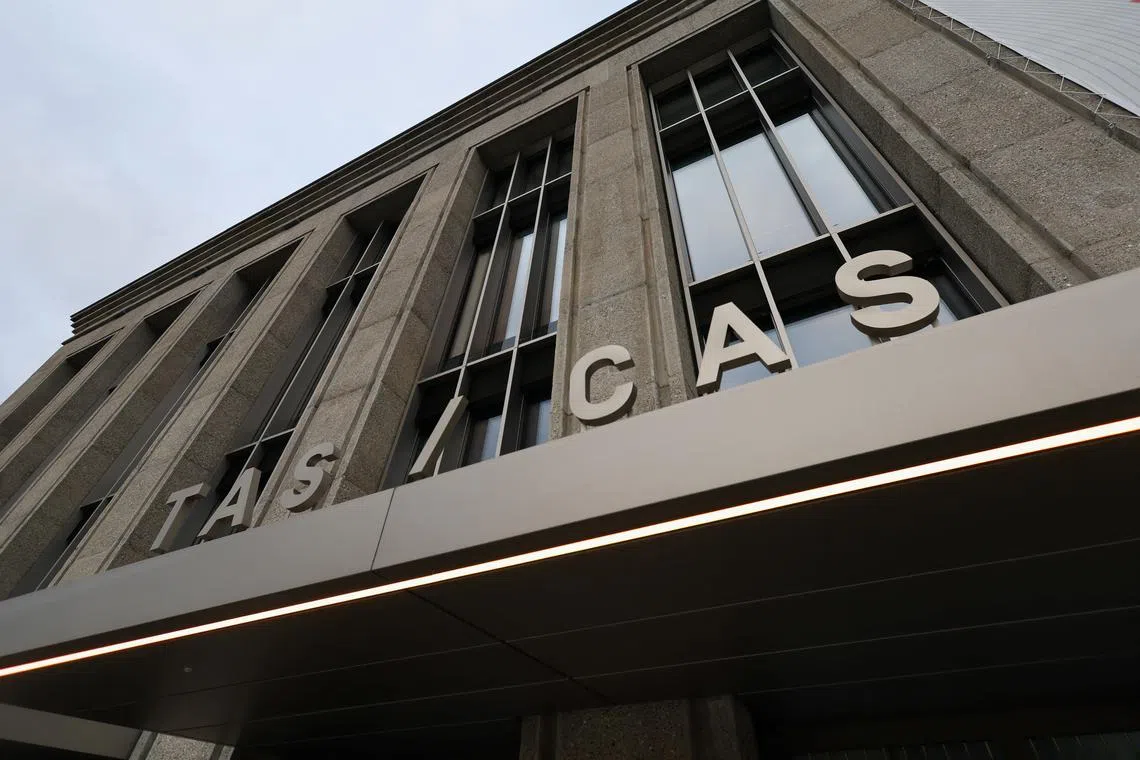 FILE PHOTO: A view of the Court of Arbitration for Sport (CAS) in Lausanne, Switzerland February 7, 2024. REUTERS/Denis Balibouse/ File Photo