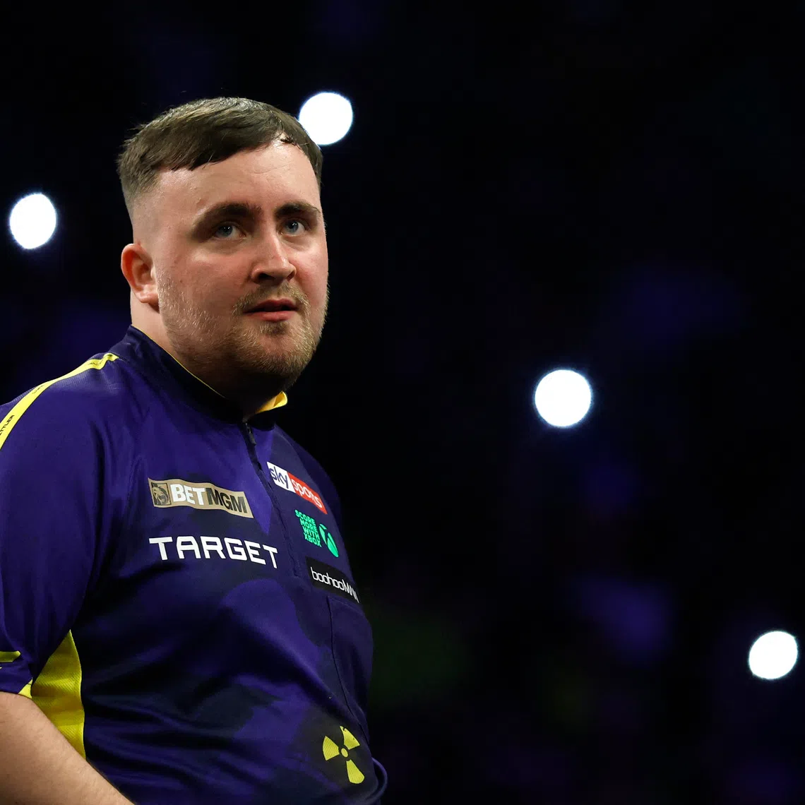 Darts - 2025 Premier League - Playoffs - London - The O2, London, Britain - May 29, 2025 Luke Littler during the final match against Luke Humphries REUTERS/Peter Cziborra