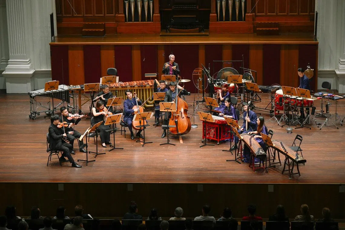 The Singapore Symphony Orchestra teamed up with Ding Yi Music Company for a West meets East programme of new music on Jan 11.  