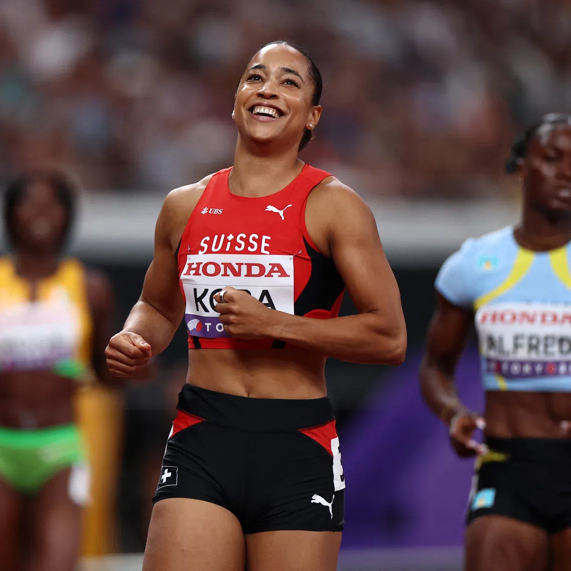 World Athletics Championships Tokyo 2025 - Women's 100m Round 1 - Japan National Stadium, Tokyo, Japan - September 13, 2025 Switzerland's Salome Kora in action during the women's 100m heats REUTERS/Eloisa Lopez