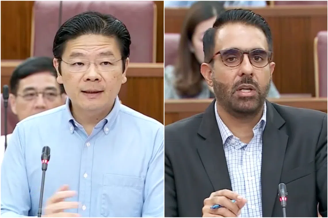 Deputy Prime Minister Lawrence Wong (left) and Leader of the Opposition Pritam Singh came to an agreement that there is no place for populism and political opportunism in Singapore.