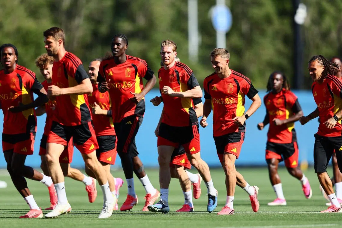 Soccer Football - FIFA World Cup 2026 - Belgium Training - Seattle Sounders FC Performance Centre and Clubhouse, Renton, Washington, U.S. - June 17, 2026 Belgium players during training IMAGN IMAGES via Reuters/Blake Dahlin