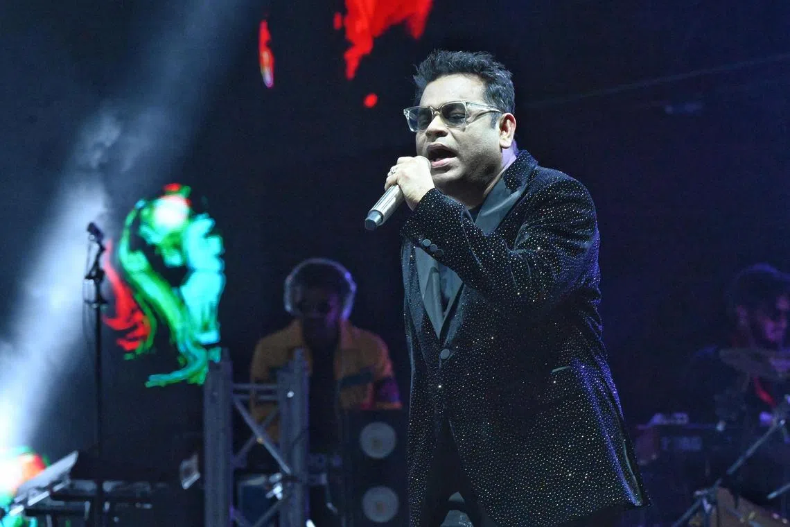 Pictured here is Grammy and Golden-Globe winning musician A.R. Rahman return to Singapore to perform at the National Stadium on Aug 31 - the biggest concert in Singapore staged by an Indian artiste.
