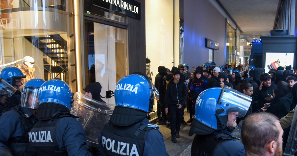 Italian police detain hundreds as stores looted in weekend unrest in Milan