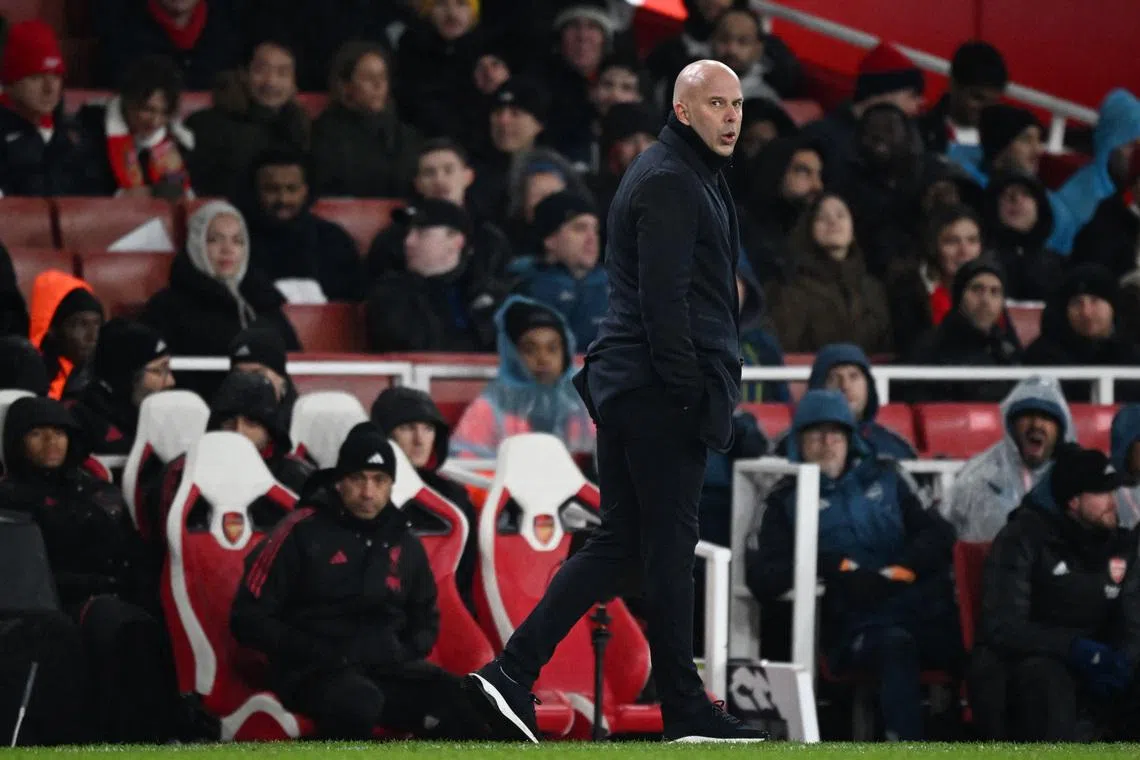 Soccer Football - Premier League - Arsenal v Liverpool - Emirates Stadium, London, Britain - January 8, 2026 Liverpool manager Arne Slot REUTERS/Dylan Martinez