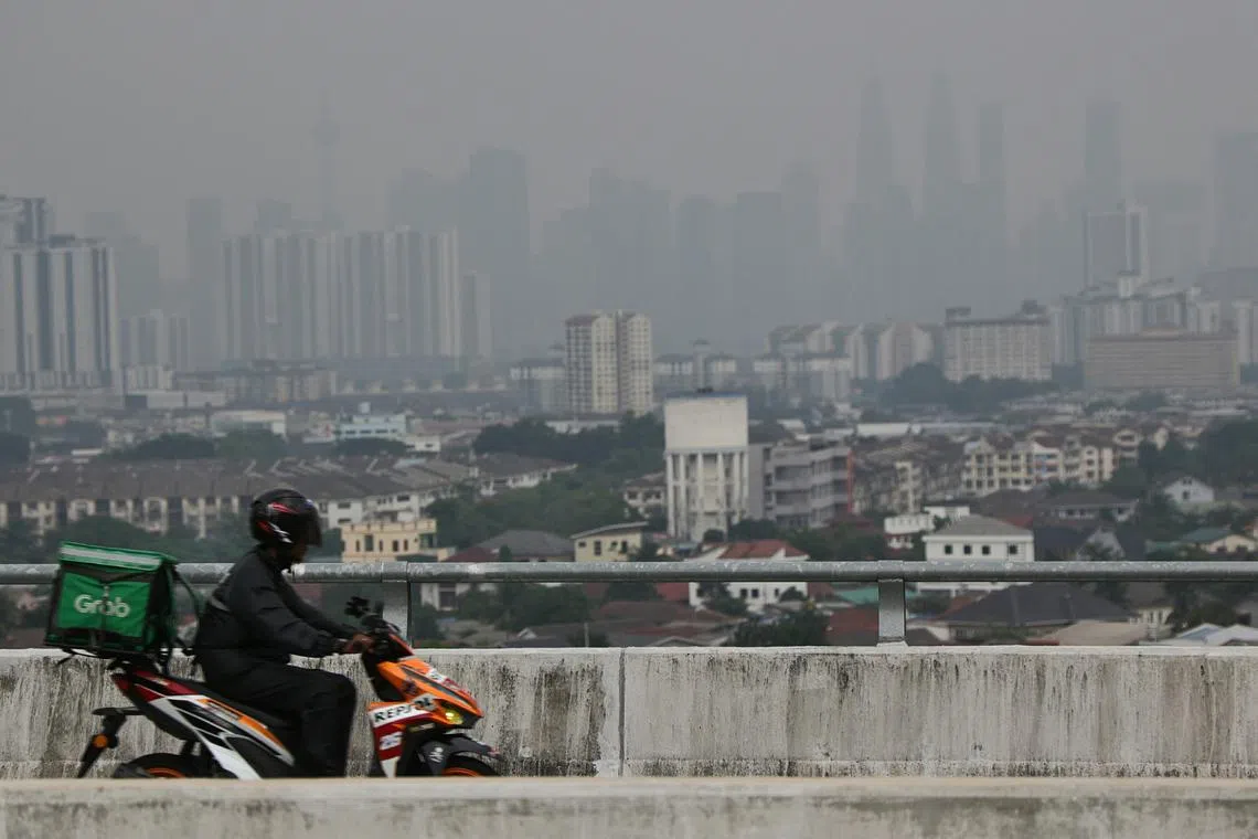 Parts of Malaysia are shrouded in haze.
