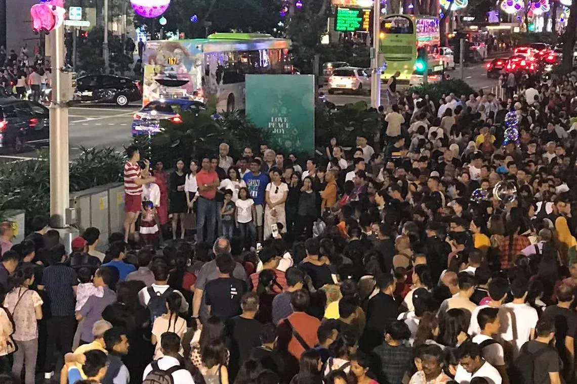Year-end Orchard Road busking curbs: Crowd control measures necessary to  ensure safety, say police | The Straits Times