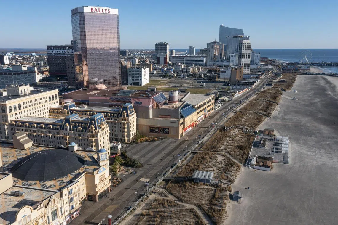 FILE -- Atlantic City in New Jersey, Dec. 4, 2022. The city is one of the more quickly sinking locations, according to new satellite data. (Tony Cenicola/The New York Times) 