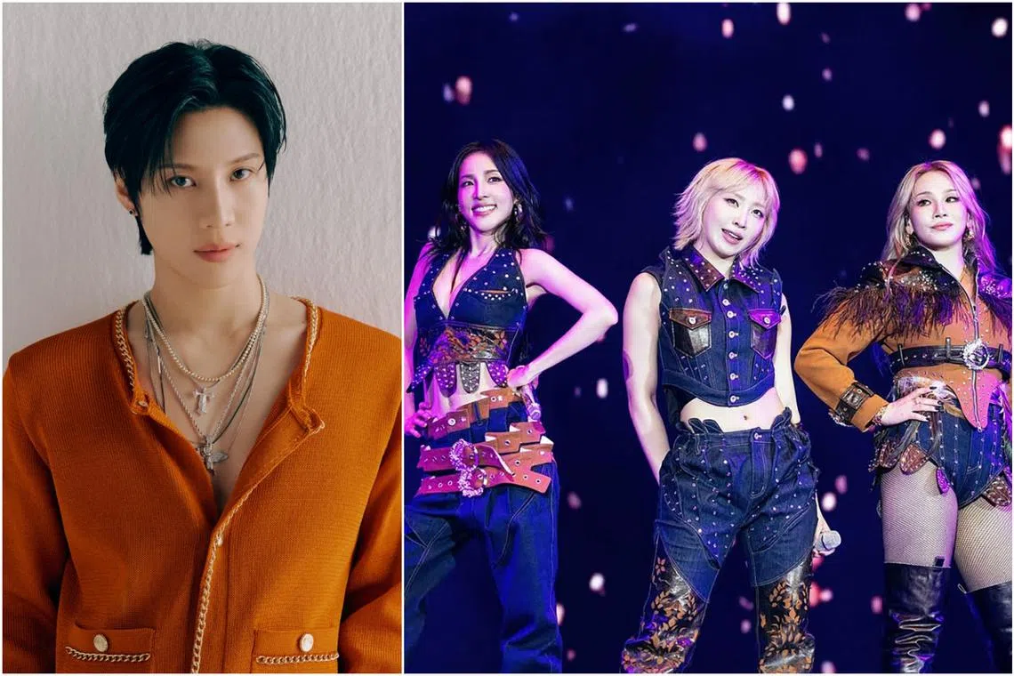 Taemin (left) from South Korean boy band Shinee and girl group 2NE1 will be performing at the second edition of Waterbomb Singapore.