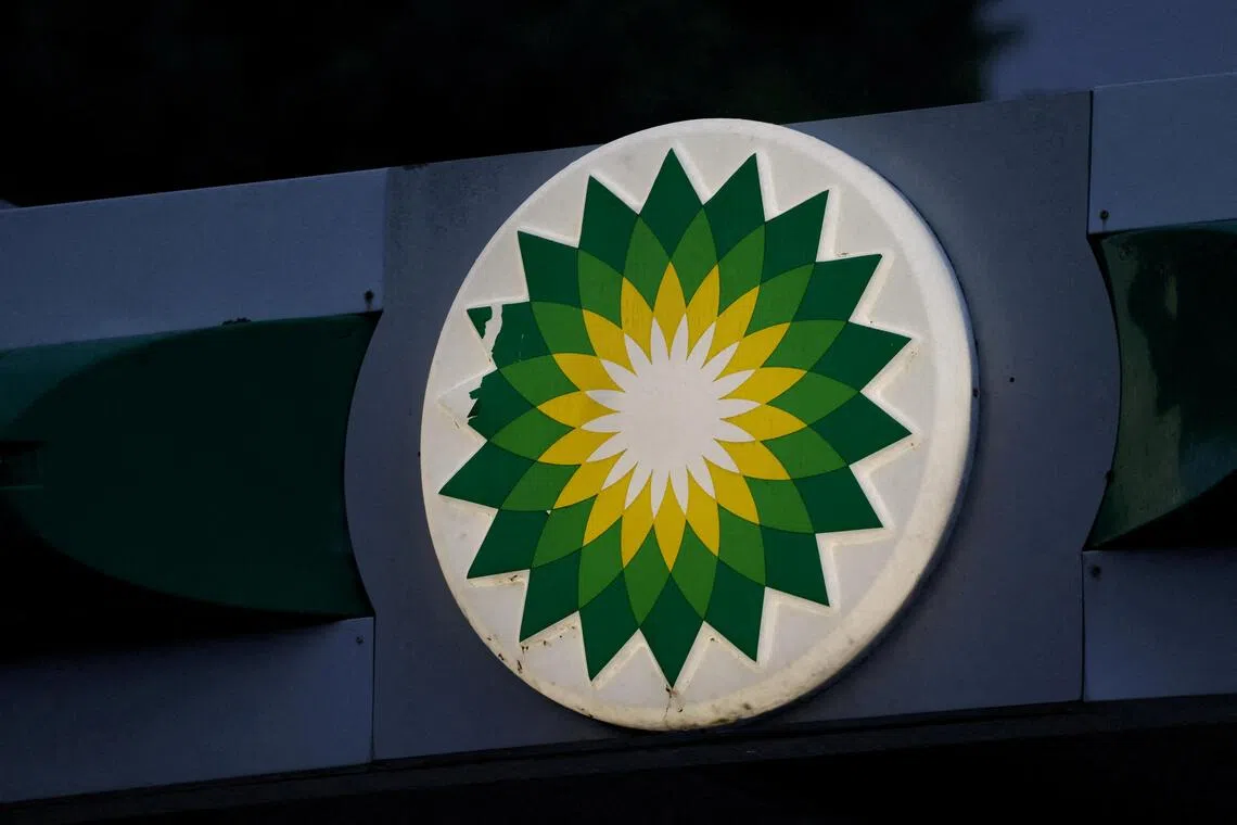 A BP logo is displayed at a petrol station in Sydney, Australia.