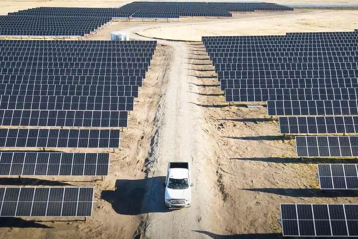 Construction site of Strathmore Solar farm is seen in this handout picture dated to 2022 in Strathmore,  Alberta, Canada. Capital Power/Handout via REUTERS    THIS IMAGE HAS BEEN SUPPLIED BY A THIRD PARTY. MANDATORY CREDIT