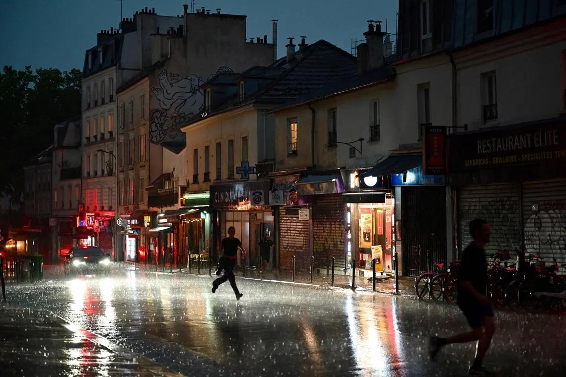 Two people, including a child, died in a violent storm that lashed France on June 25.