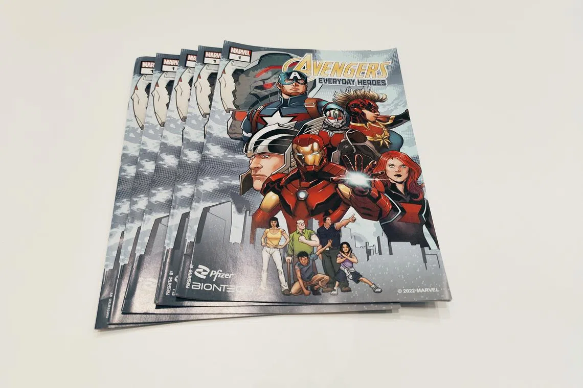 Copies of Everyday Heroes are available at Joint Testing and Vaccination Centres and at most public libraries from Oct 27. 

source : Marvel and Pfizer