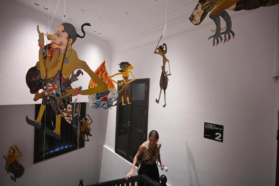 ST20260422_202646600707 Azmi Athni kgmalay22//

A wayang kulit installation Our New Home by Tumadi Patri in the Malay Heritage Centre on April 22, 2026. 

ST PHOTO: AZMI ATHNI