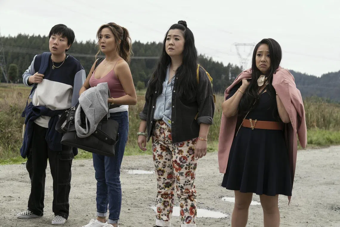 Joy Ride stars (from left) Sabrina Wu, Ashley Park, Sherry Cola and Stephanie Hsu.