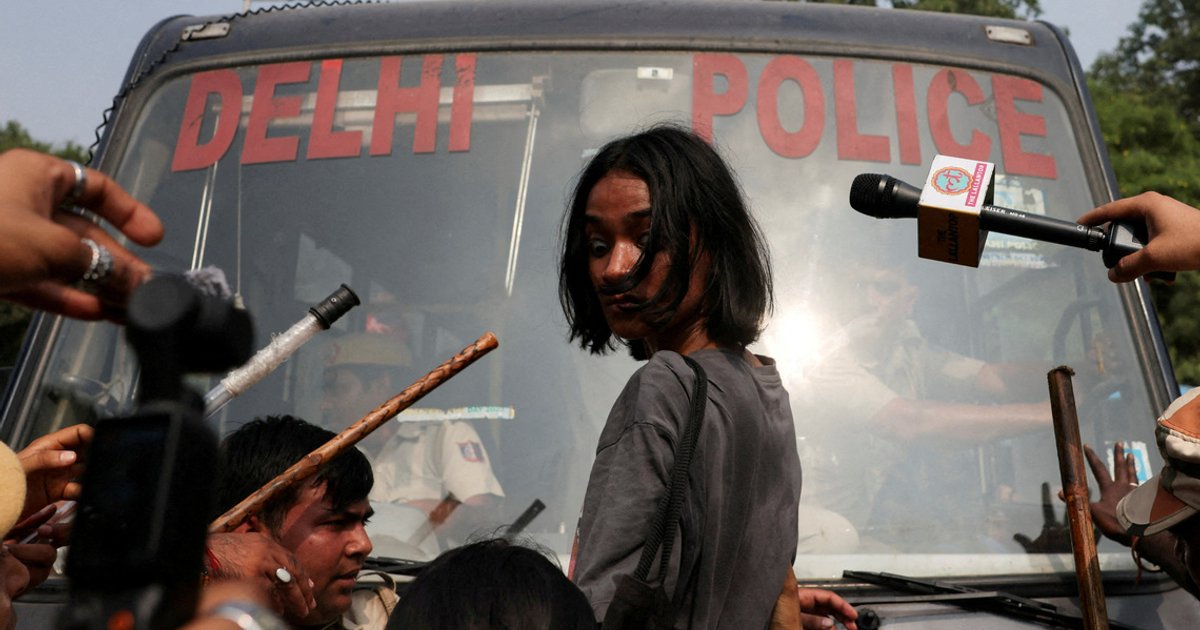 Security stepped up in India's capital for 'cockroach' movement rally