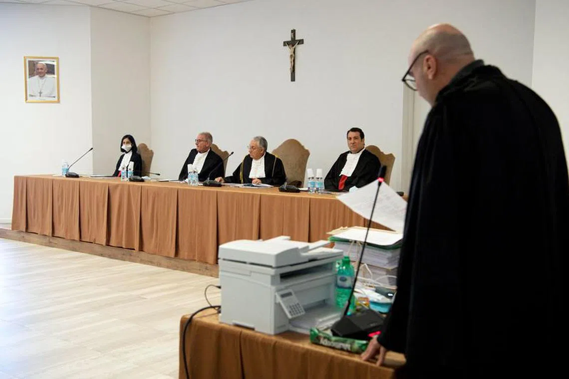A Vatican trial of 10 people accused of financial crimes, including Cardinal Angelo Becciu, resumes after a chief judge ordered the prosecution to give the defence more access to evidence and to question defendants who were not given the right to speak earlier, at the Vatican, November 17, 2021./File Photo