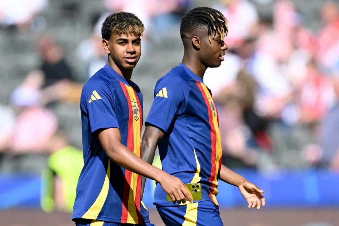 Soccer Football - Euro 2024 - Group B - Spain v Croatia - Berlin Olympiastadion, Berlin, Germany - June 15, 2024 Spain's Lamine Yamal before the match REUTERS/Annegret Hilse