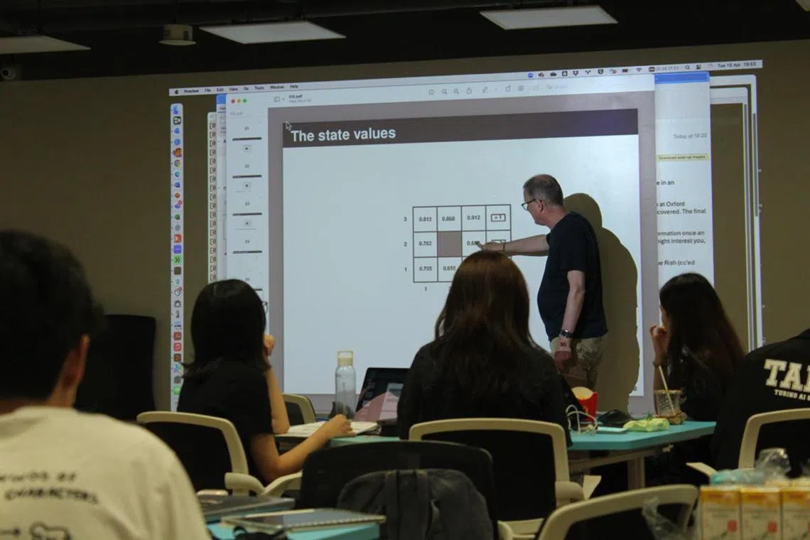 Ms Yvonne Lim, a second-year data science and AI student from the pioneer batch, said the masterclasses in the programme gave her insight into the philosophy and ethics behind AI.