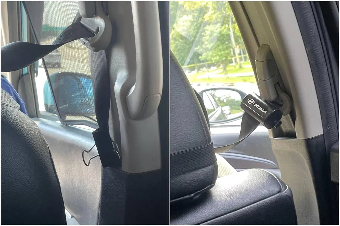 A spokeswoman for LTA told ST that seat belts should not be altered or modified in any way.