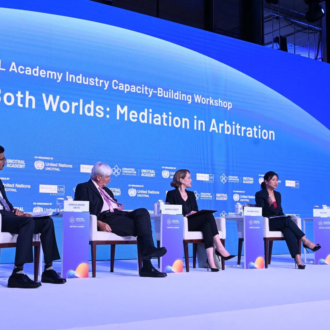 Legal professionals at the United Nations Commission on International Trade Law Academy held during Singapore Convention Week 2024.