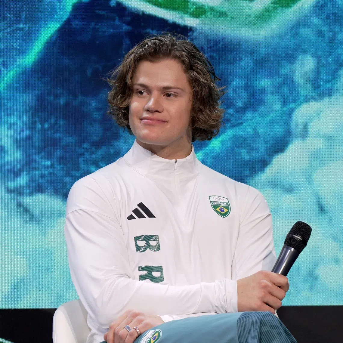 Milano Cortina 2026 Winter Olympics - Milan, Italy - February 7, 2026 Brazilian alpine skier, Lucas Pinheiro Braathen during a press conference in Casa Brasil in Milan REUTERS/Leonardo Benassatto