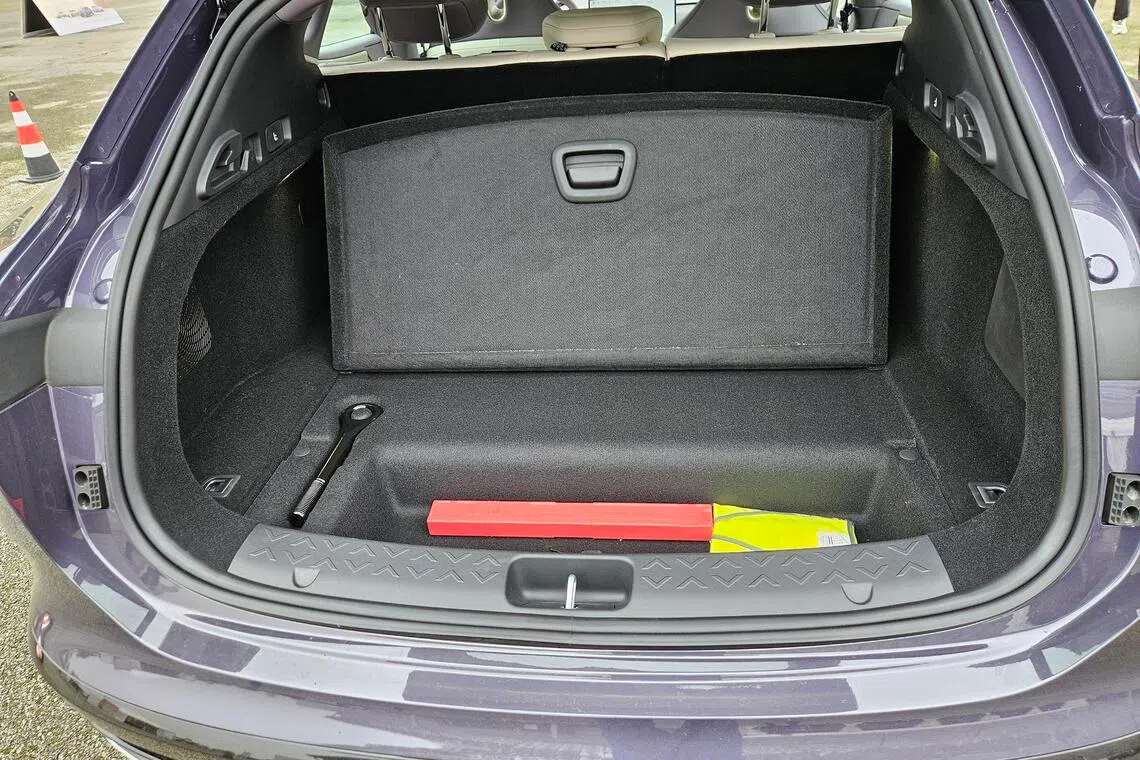 The boot is wide with an underfloor cubby that is big enough for luggage. 