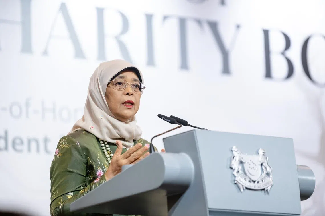 Charities must examine how effective they are in achieving their stated goals., President Halimah Yacob said at an event held by the Council for Board Diversity at The St Regis Singapore on Wednesday. 