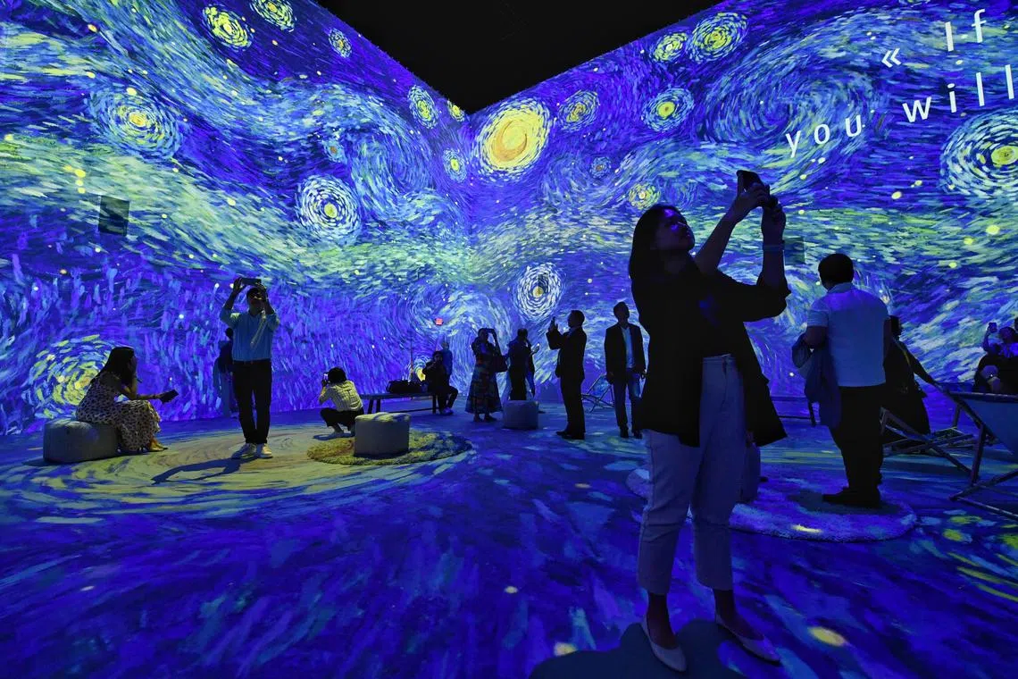 The world as Dutch artist Vincent van Gogh might have seen it is now on show at Van Gogh: The Immersive Experience, which made its South-east Asian premiere on March 1, 2023 at Resorts World Sentosa, Singapore. The exhibition includes a 360-degree digital projection onto 10m-high screens, with the artist’s masterpieces like The Starry Night recreated to give insight into the mind of an artist that some called a genius, and others thought should be in an asylum. 