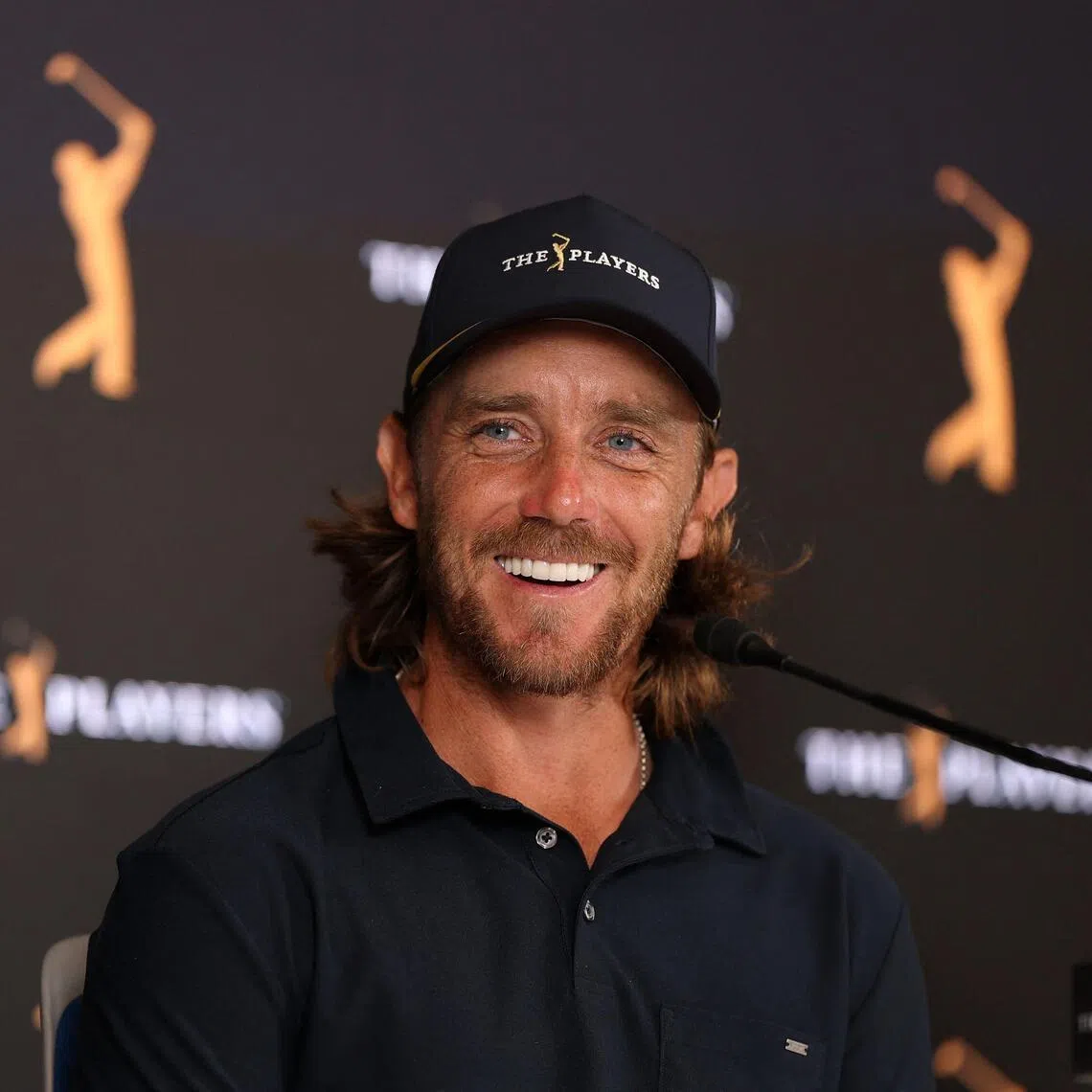 Tommy Fleetwood of England talks to the media in a press conference prior to The Players Championship.