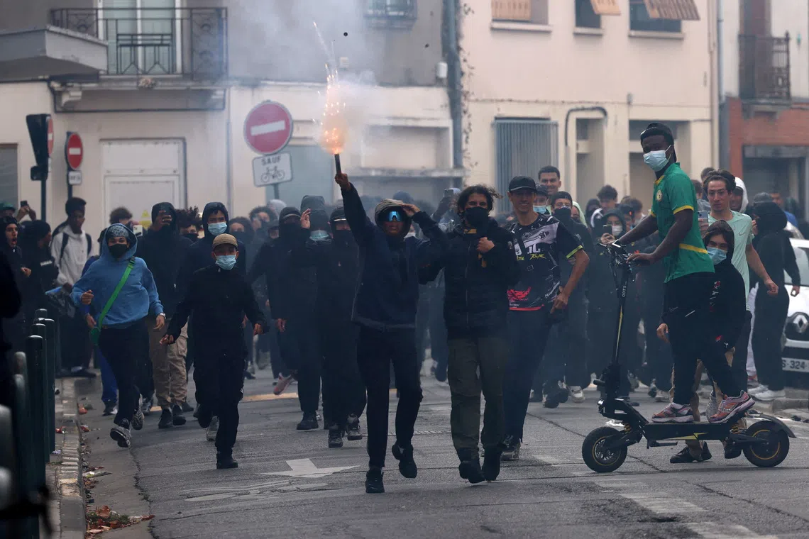 Paris police chief says student protest movement out of control, urges peaceful action