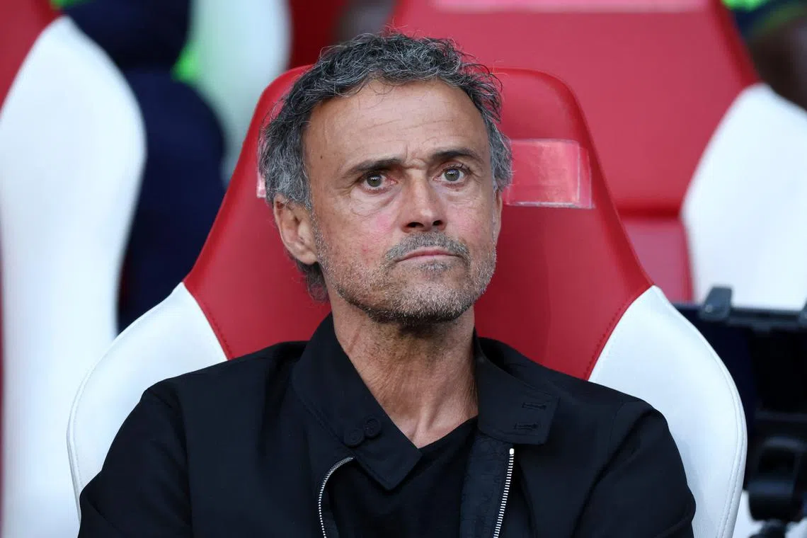 Soccer Football - Coupe de France - Final - Olympique Lyonnais v Paris St Germain - Stade Pierre-Mauroy, Villeneuve-d'Ascq, France - May 25, 2024 Paris St Germain coach Luis Enrique before the match REUTERS/Catherine Steenkeste/File Photo