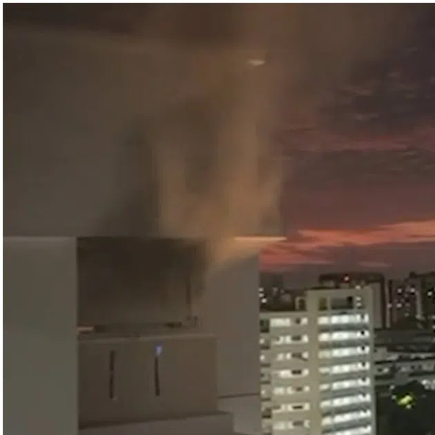 SCDF extinguished the fire, which was confined to a mattress in the living room, with a water jet.