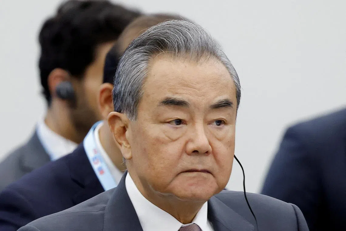 FILE PHOTO: China's Foreign Minister Wang Yi attends a meeting of foreign ministers of the BRICS group of nations in the city of Nizhny Novgorod, Russia June 10, 2024. REUTERS/Maxim Shemetov/File Photo