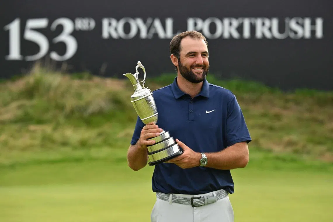 American world number one Scottie Scheffler left the chasing pack scrapping for the minor places as he romped to victory at the British Open on July 20.