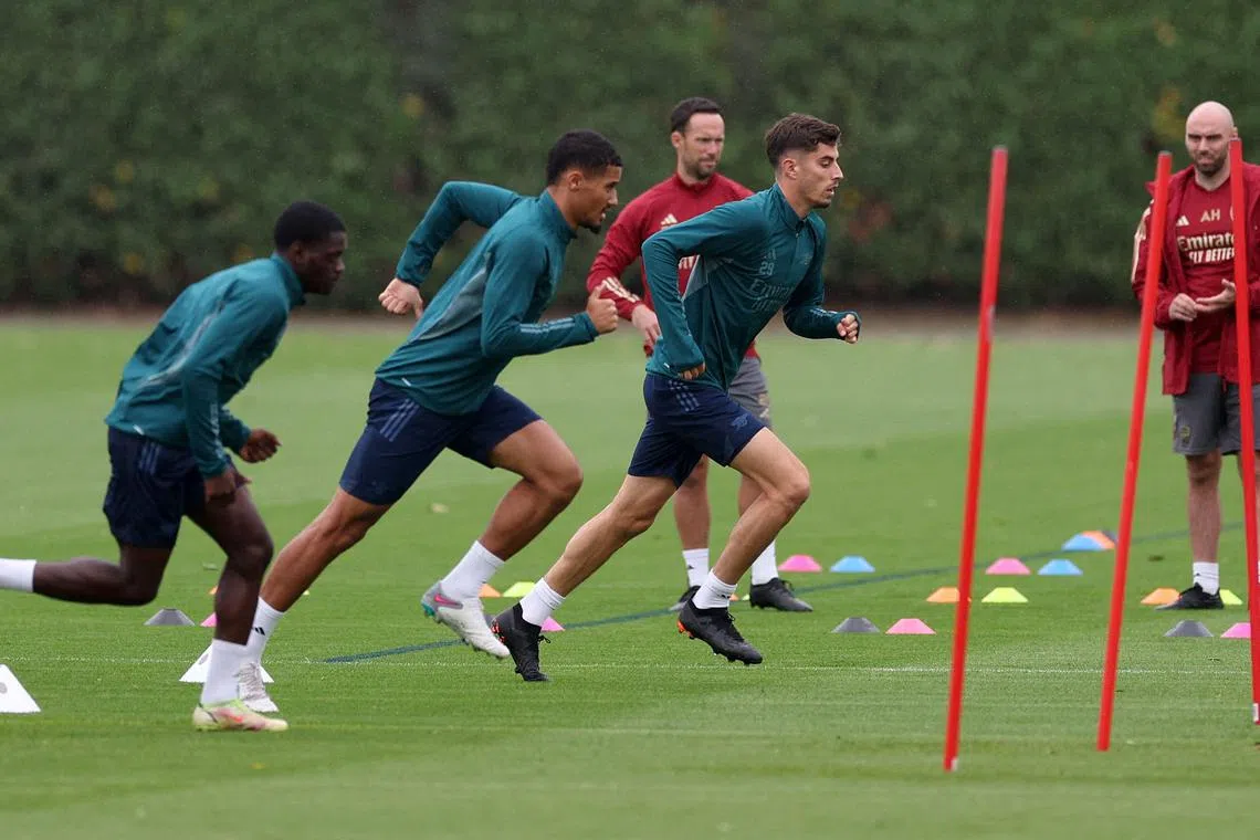 Arsenal's Kai Havertz (right) has yet to score or assist in nine matches for his new club this season.