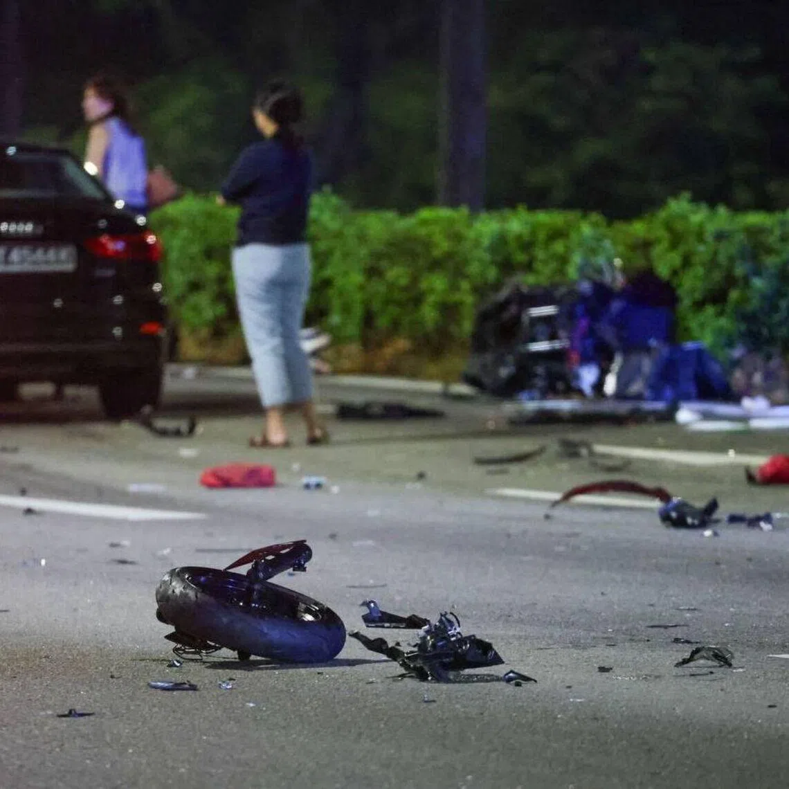 A 21-year-old male motorcyclist died in hospital after the accident, which involved three cars and a motorcycle, on the AYE on March 31.