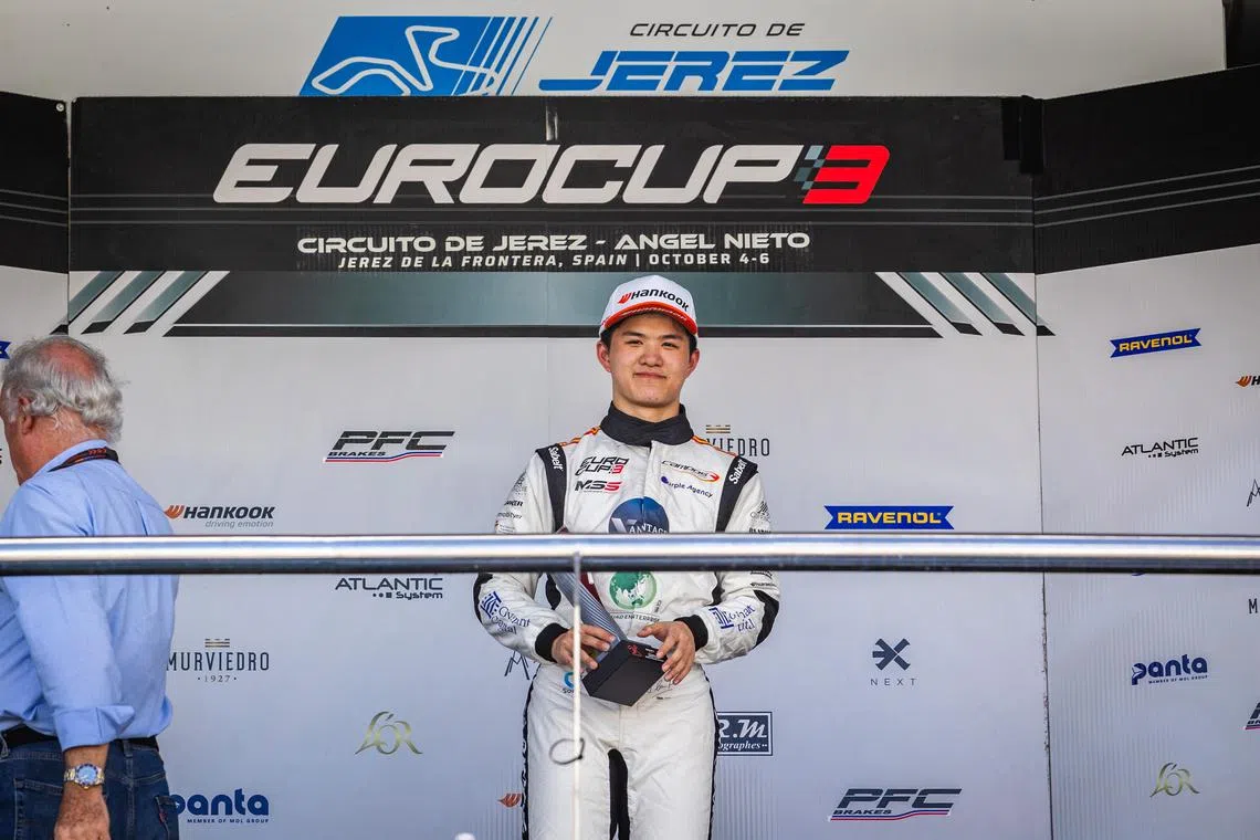 Singapore race driver Christian Ho was crowned the Eurocup-3 rookie champion ahead of 11 others.