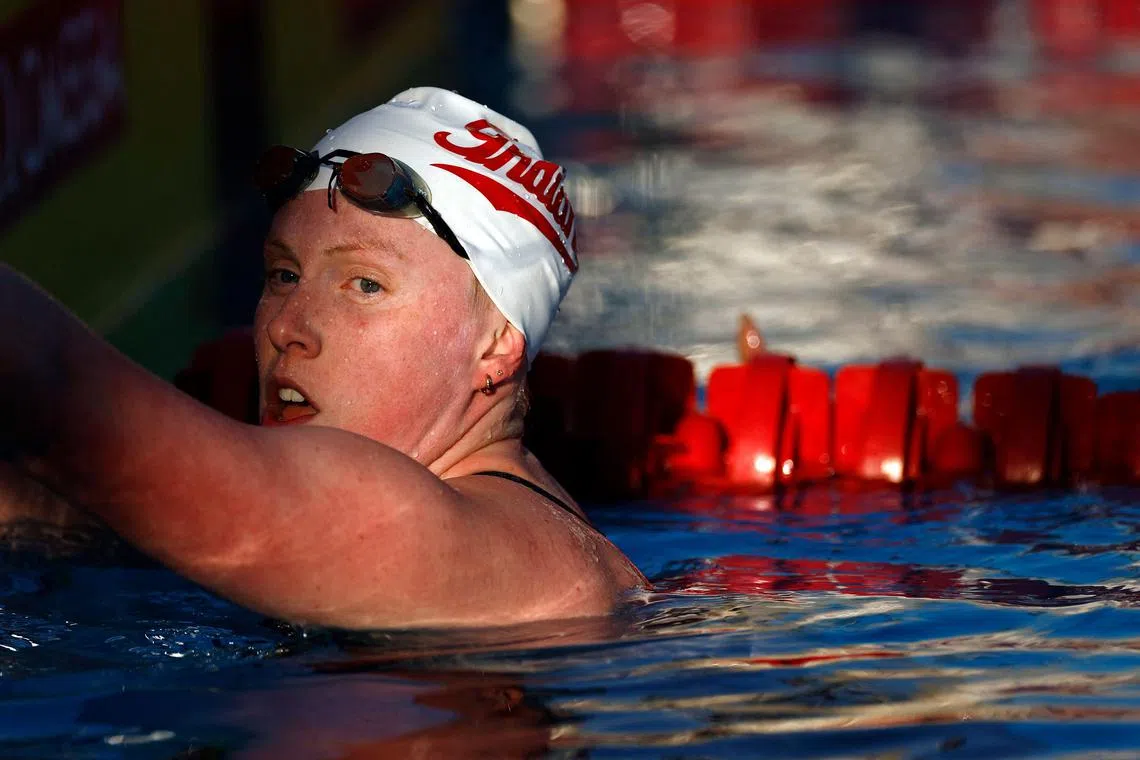 SAN ANTONIO, TEXAS - APRIL 13: Lilly King competes in the Women's 200m Breaststroke final on Day 4 of the TYR Pro Swim Series San Antonio at Northside Swim Center on April 13, 2024 in San Antonio, Texas.   Sarah Stier/Getty Images/AFP (Photo by Sarah Stier / GETTY IMAGES NORTH AMERICA / Getty Images via AFP)