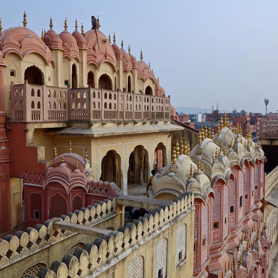 The Hawa Mahal or Palace of Winds in Rajasthan, India. 
