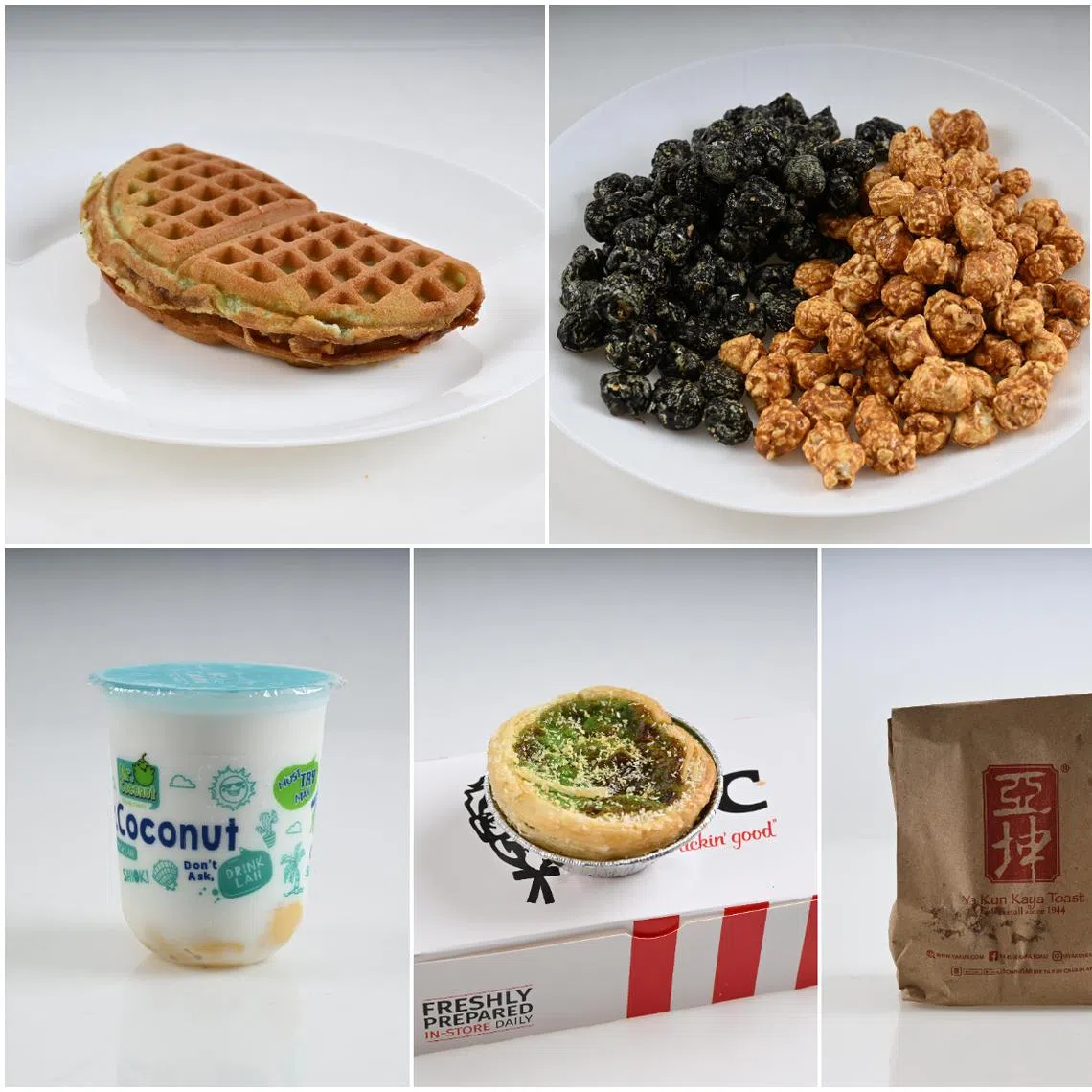 From ondeh ondeh-inspired egg tarts to nasi lemak popcorn, these snacks offer a local twist to these everyday snacks.