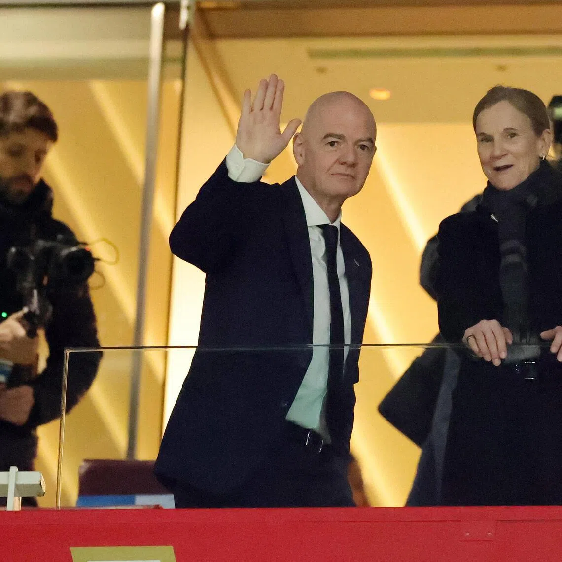 FIFA President Gianni Infantino attending the FIFA Women's Champions Cup in London.